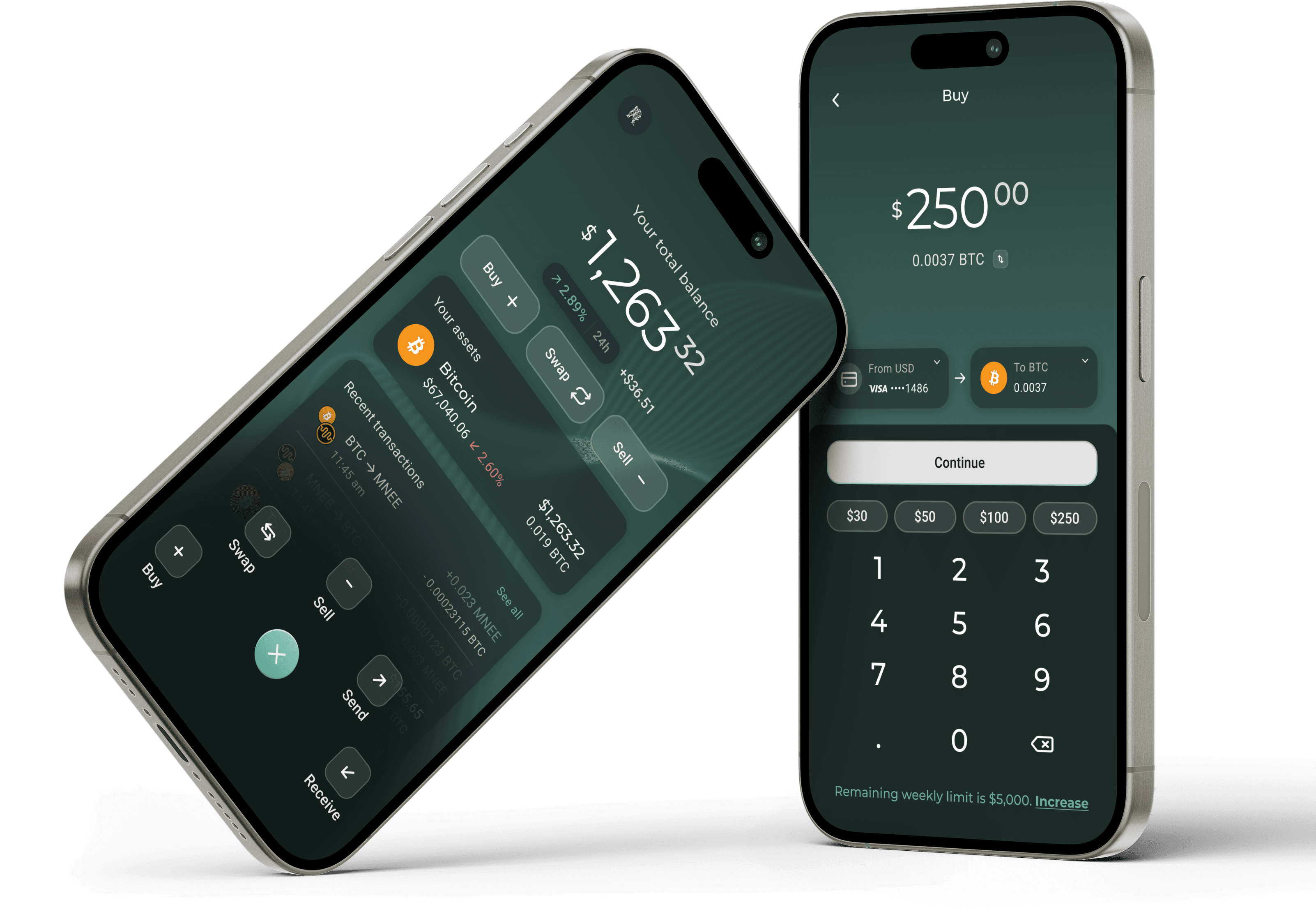 RockWallet app shown on iPhone and Android devices