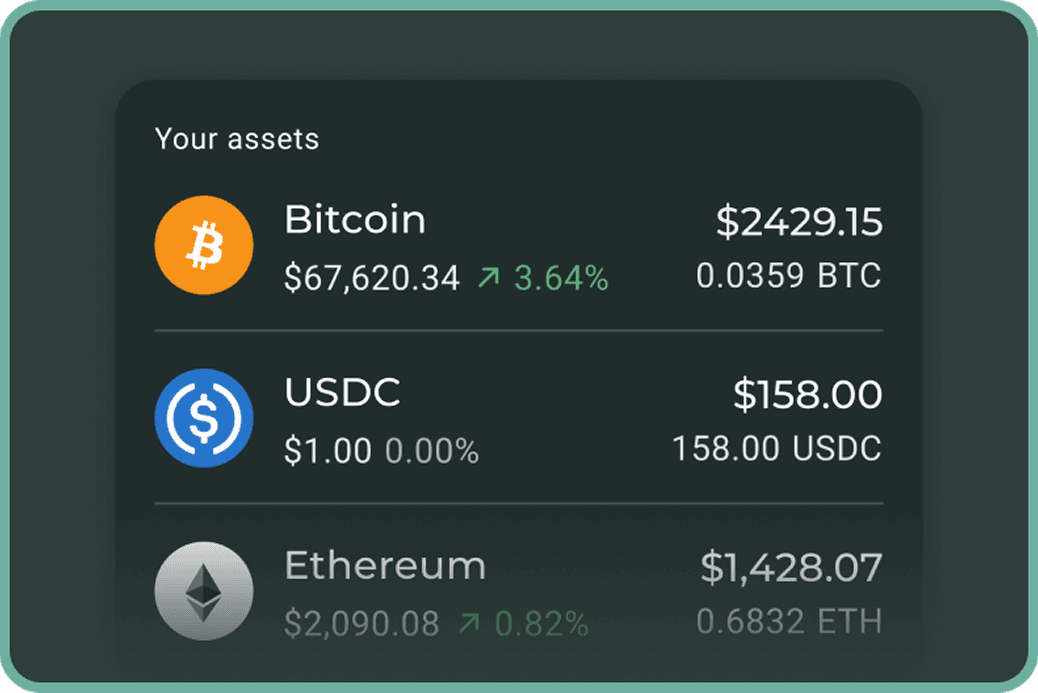 Your crypto is yours. We just keep a backup.